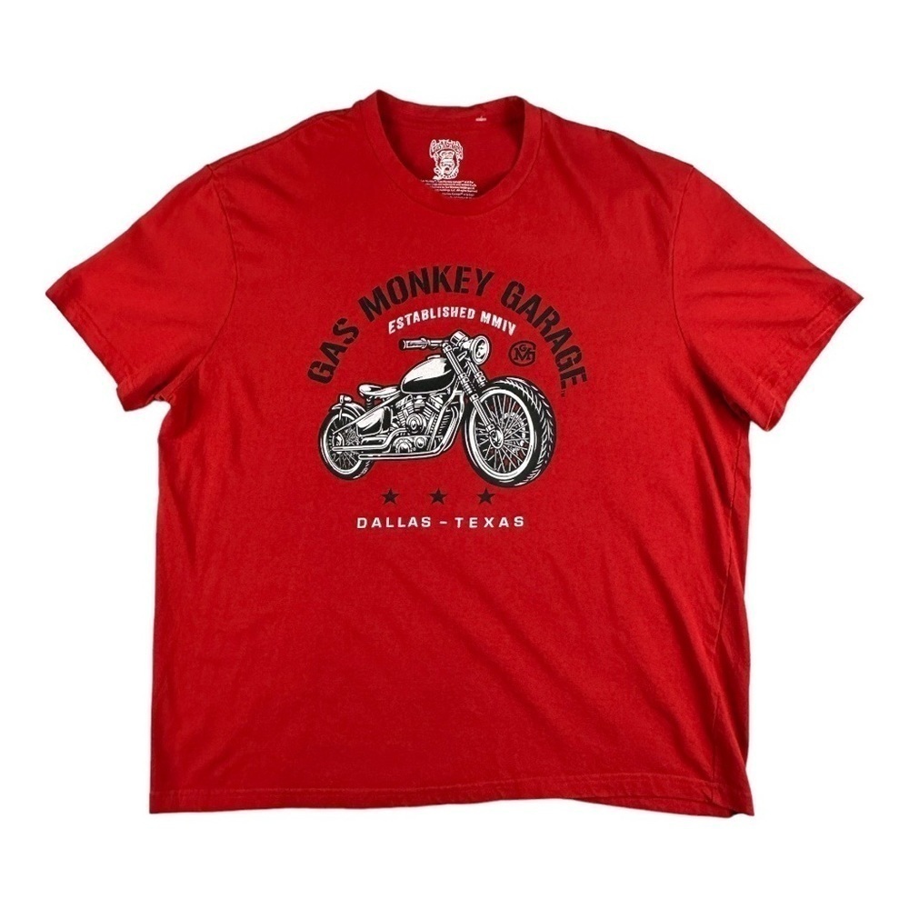Gas Monkey Garage Motorcycle Shirt Red Size XL